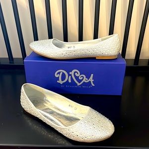 Diva by Benjamin Walk Silver Sequin Ballet Flats. Perfect for Homecoming!